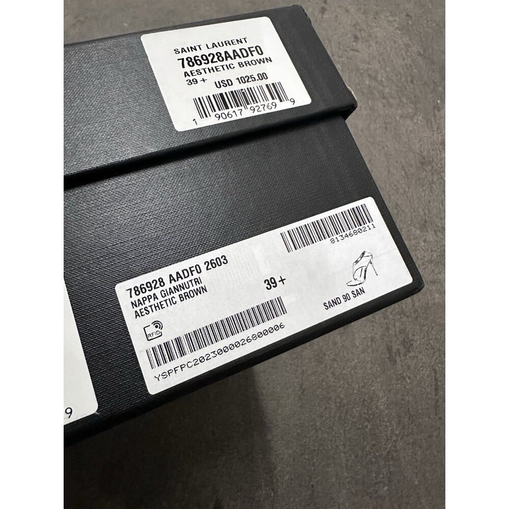 Saint Laurent Bridget Sandal Heels Aesthetic Brown - Picture 4 of 10